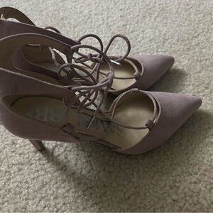 Source Unknown Women's Mauve Lace-Up Heels